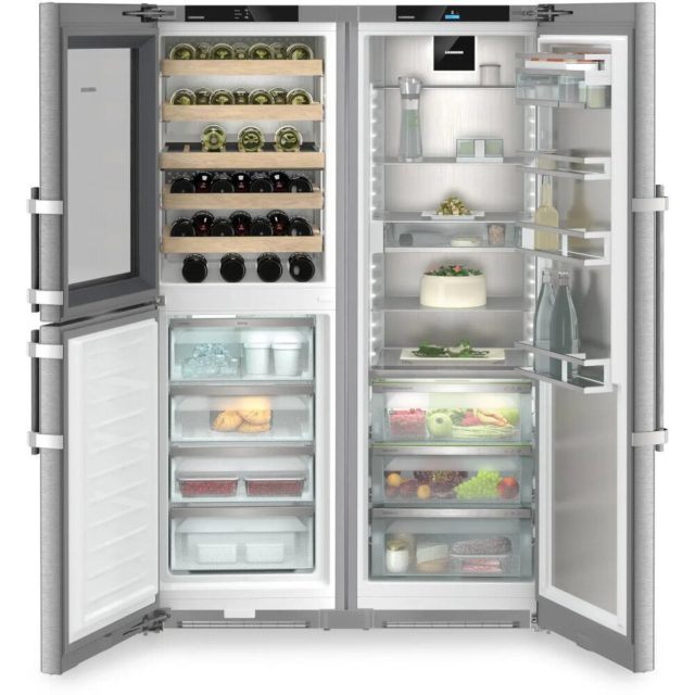 Liebherr XRCST5295 Peak Side-by-Side Fridge-Freezer: 2 Zone Wine, InfinitySpring, IceMaker (Fixed Wa
