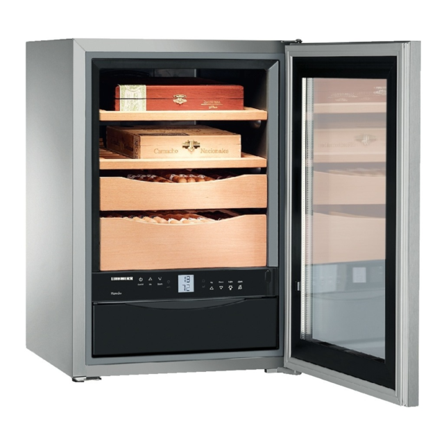 Liebherr ZKES453 Cigar Cabinet, 2 shelves, 2 presentation boxes, HumidityControl Steel