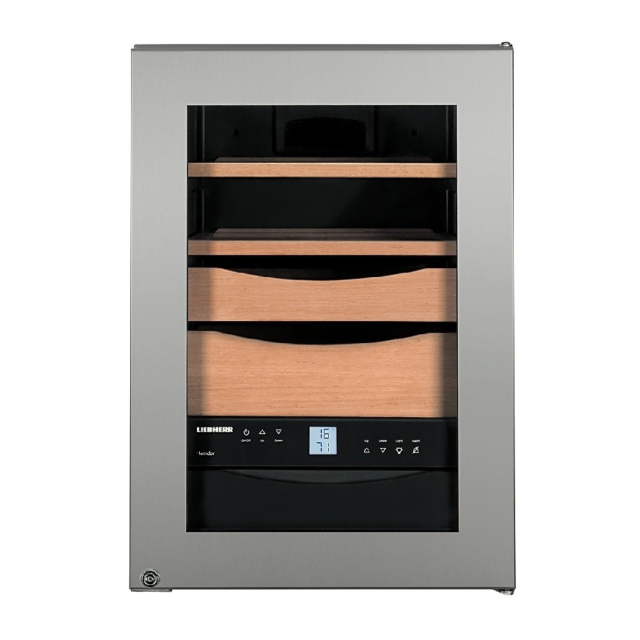 Liebherr ZKES453 Cigar Cabinet, 2 shelves, 2 presentation boxes, HumidityControl Steel