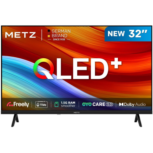 Metz 32MQH6800ZUK 32inch Metz HD Smart QLED TV with Freely Power by Tivo - Black 