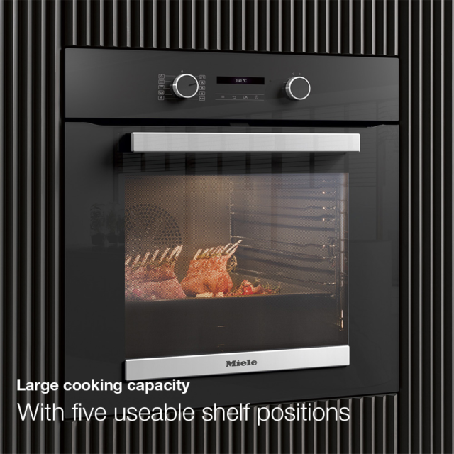 Miele H 2465 BP 59.5cm Built-In Electric Oven Black