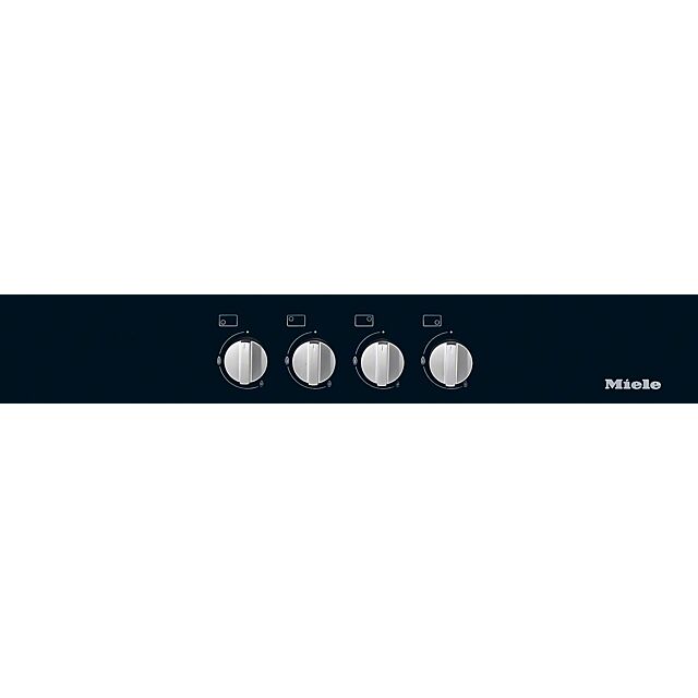 Miele KM3010 GB Gas Hob With Black Glass Base Black
