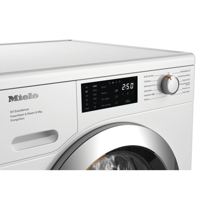 Miele WEE385 WCS 8kg 1400 Spin Washing Machine - Lotus White 