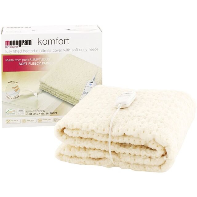 Monogram 379.60 Komfort Fully Fitted Fleecy Single Under Blanket White