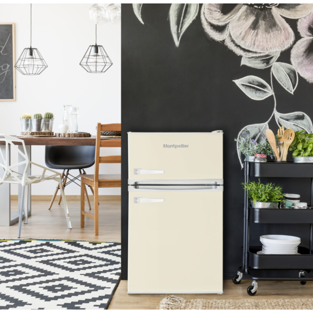 Montpellier MAB2035C 48cm 20/80 Fridge Freezer - Cream