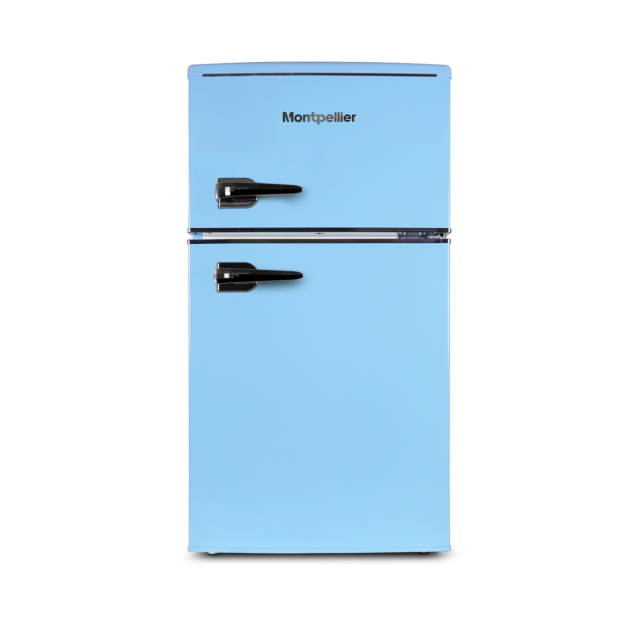 Montpellier MAB2035EPB 45.3cm Low Frost Undercounter Mini Retro Fridge Freezer -  Pastel Blue