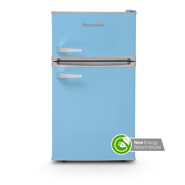 Montpellier MAB2035PB 47.9cm Freestanding Static Fridge Freezer - Pastel Blue