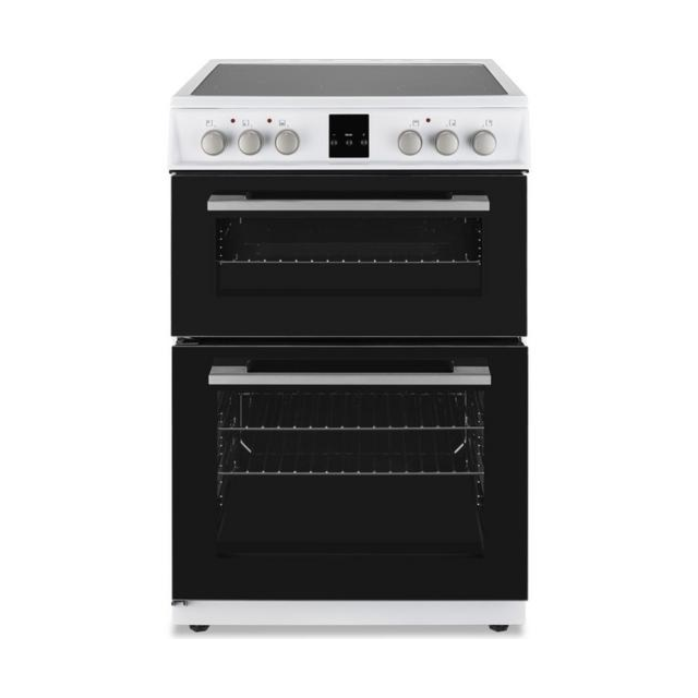 Montpellier MDOI60FW 60cm Cooker Ceramic Double Oven - 4 Zone INDUCTION Hob 
