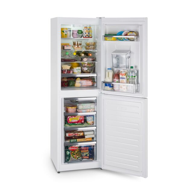 Montpellier MFF183EWWD 55cm Frost Free Fridge Freezer with Drinks Dispenser White 