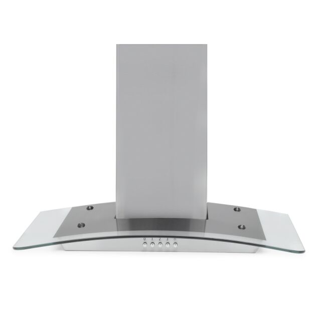 Montpellier MHG600X 60cm Curved Glass Chimney Hood Stainless Steel 