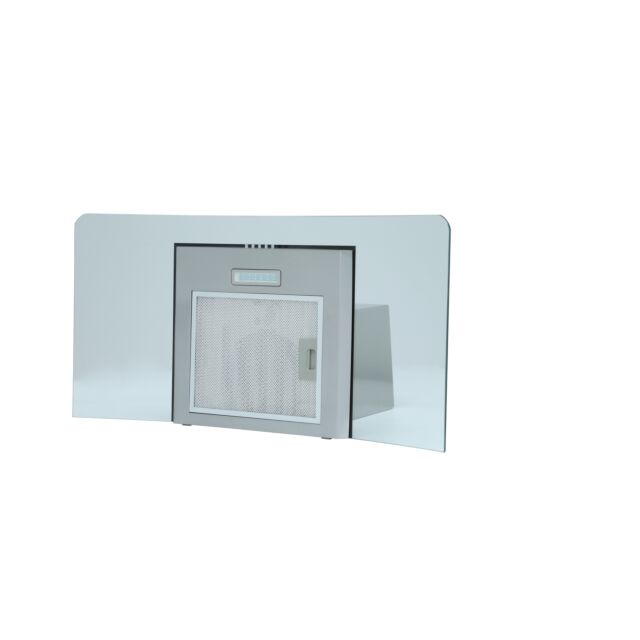 Montpellier MHG900X 90cm Curved Glass Chimney Hood In Stainless Steel