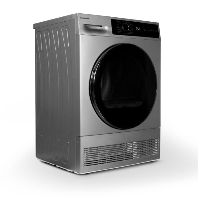 Montpellier MTDC8SDS 8kg Sensor Dry Condenser Tumble Dryer in Silver 
