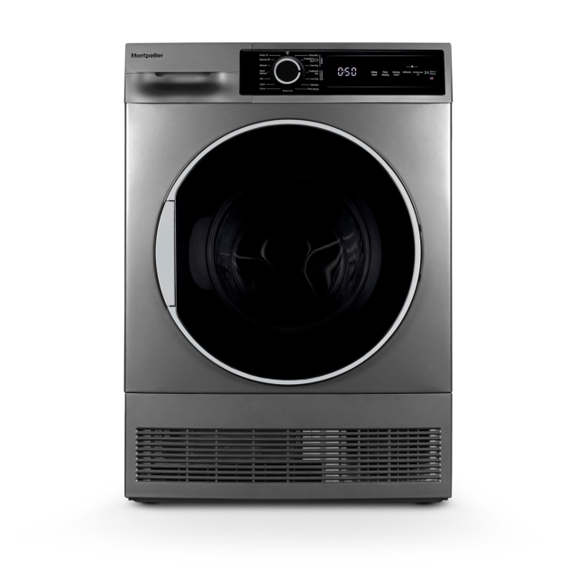 Montpellier MTDC8SDS 8kg Sensor Dry Condenser Tumble Dryer in Silver 
