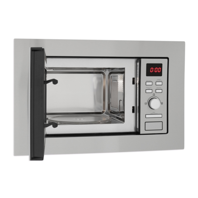 Montpellier MWBI17-300 Slim Depth Built In Solo Microwave Stainess Steel