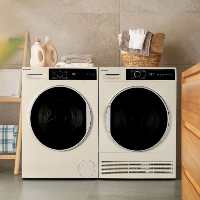 Montpellier MWM814BLC 8kg 1400RPM Washing Machine in Cream - BLDC Motor