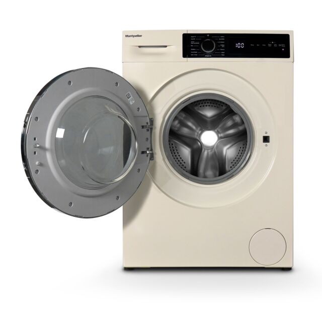 Montpellier MWM814BLC 8kg 1400RPM Washing Machine in Cream - BLDC Motor