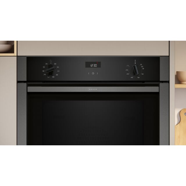 Neff B3ACE4AG3B 59.4cm Built In Electric Single Oven - Graphite Grey