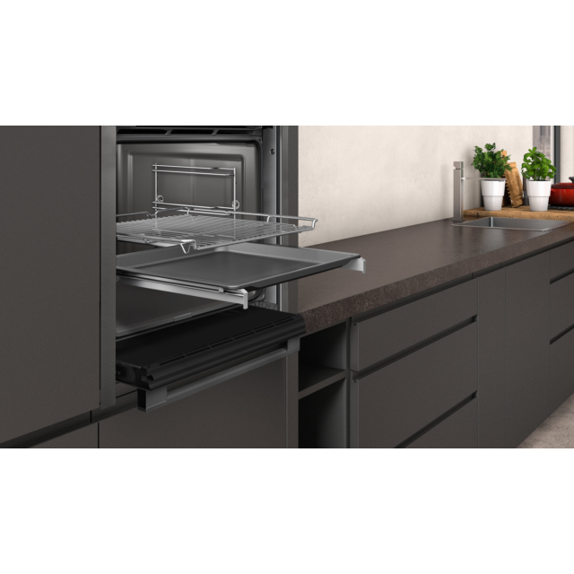 Neff B3ACE4HG0B 59.4cm Built In Electric Single Oven - Graphite-Grey
