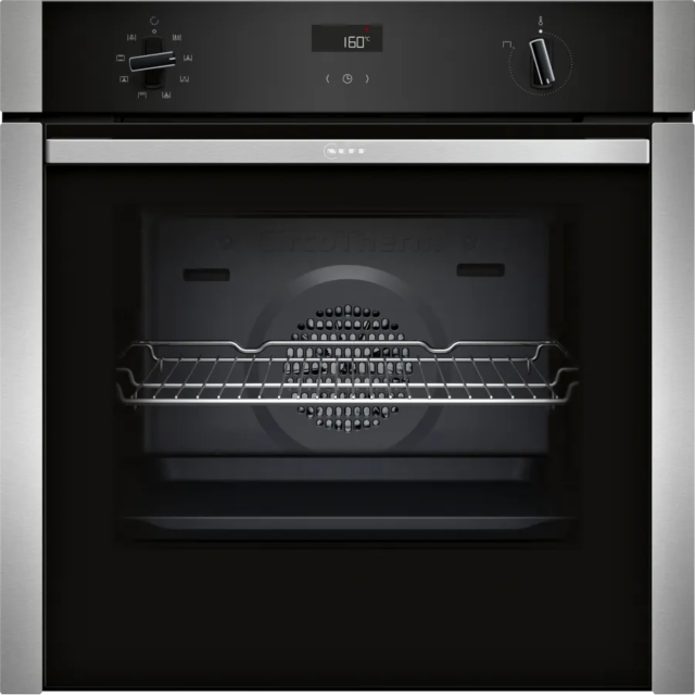 Neff B4ACF1AN3B Slide & Hide Single Oven – N 50, CircoTherm, 6 functions, LCD display, Rotating hand