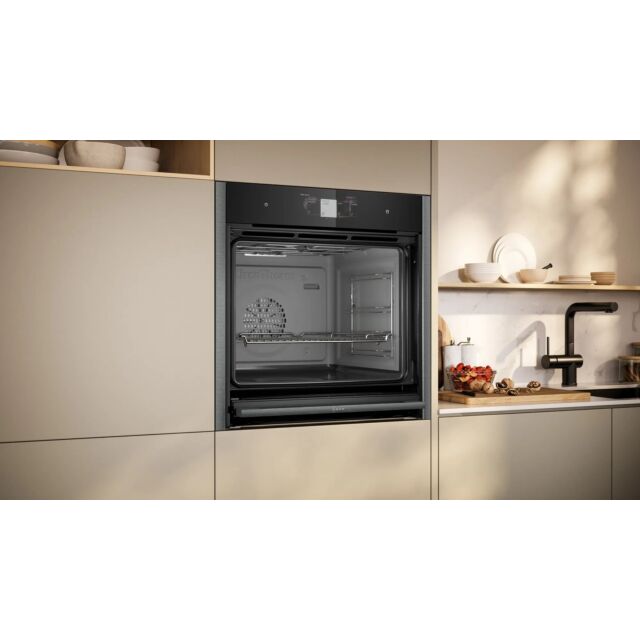 Neff B64FT53G0B 59.6cm Built In Steam Oven - Graphite Grey
