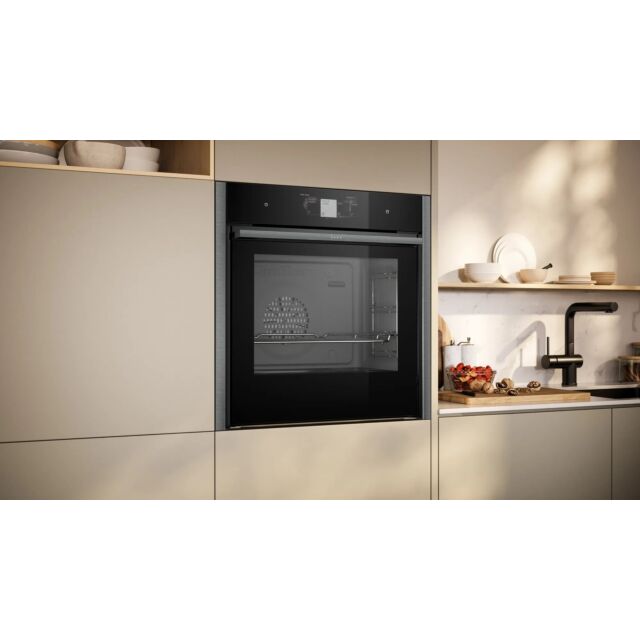 Neff B64FT53G0B 59.6cm Built In Steam Oven - Graphite Grey