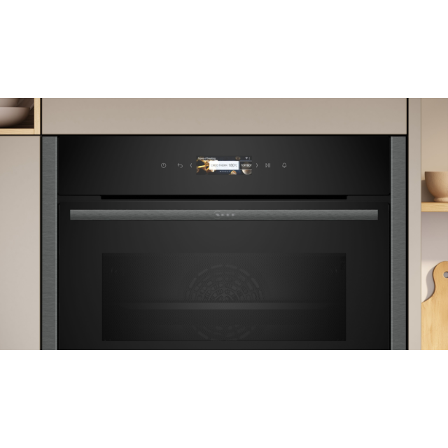 Neff C24MR21G0B Built In Compact Oven with microwave function Graphite
