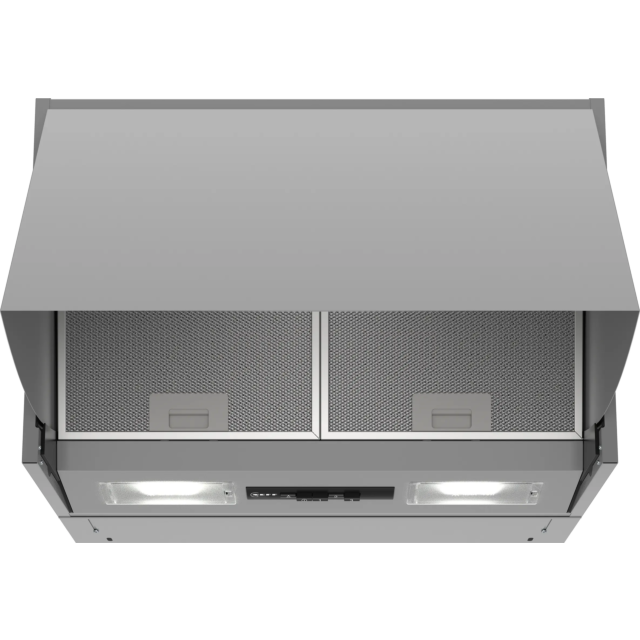 Neff D61MAC1X0B 60cm, 3 speed, push buttons, LED lights. Optional Recirculating Filter: Z51IMA0X0 Si