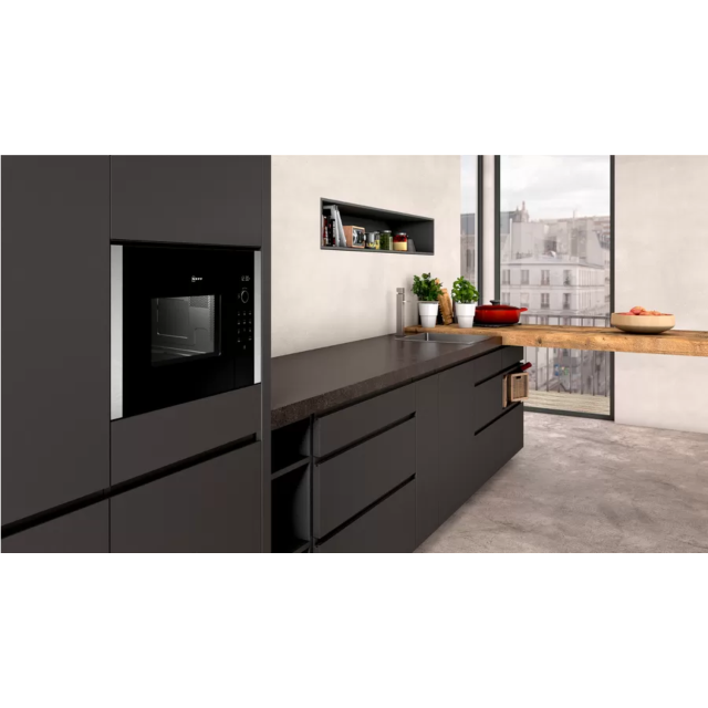 Neff HLAWD23N0B 800W: 20L: 5 power levels: electronic: silver display Stainless Steel