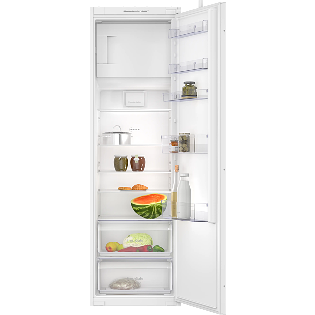 Neff KI2821SE0G/EOL 177x54 built in fridge with 4* ice box, FreshSafe, LED Light, 5 glass shelves, s