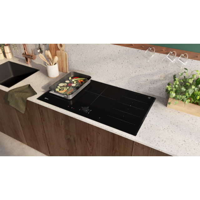 Neff T66FHE4L0 60cm Flex Induction Hob, Twist Touch Control, 1xFlex + 2 zones, Extended Frying Senso