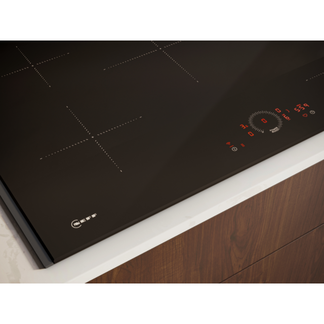 Neff T69FHV4L0 90cm Flex Induction Hob, Twist Touch Control, 2xFlex + 32cm triple zone, Extended Fry