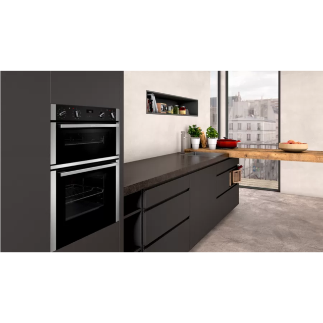 Neff U1ACE5HN0B N 50, Built-In Double Oven, Stainless Steel 