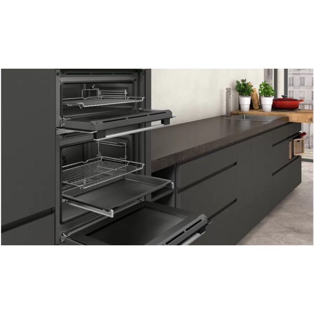 Neff U1ACE5HN0B N 50, Built-In Double Oven, Stainless Steel 