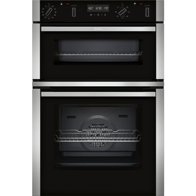 Neff U2ACH7AN7B Double Oven Pyrolytic – N 50, CircoTherm, Pyrolytic cleaning, Main oven 8 functions,