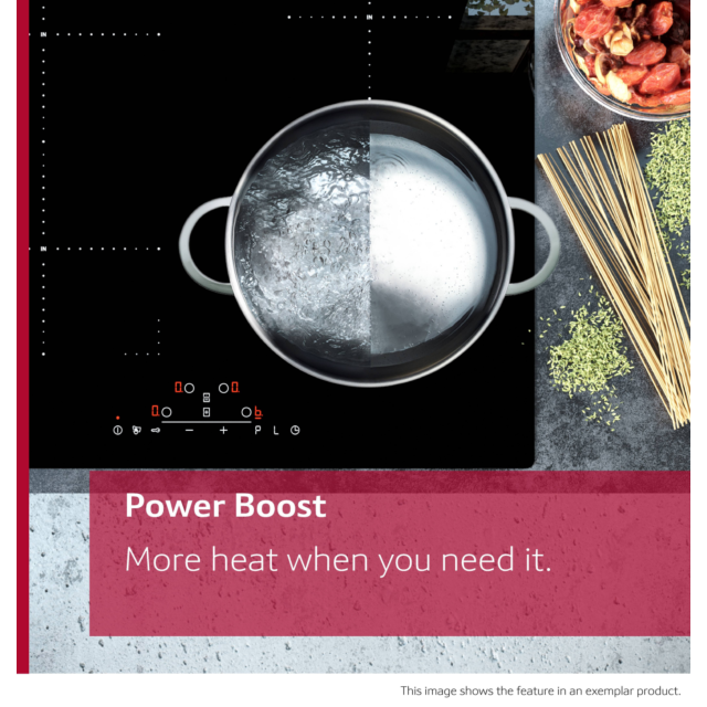Neff V57THQ4L0 70cm Venting Hob, Built-in dimension 60cm, Twist Touch control, 2 x combiZone + Venti