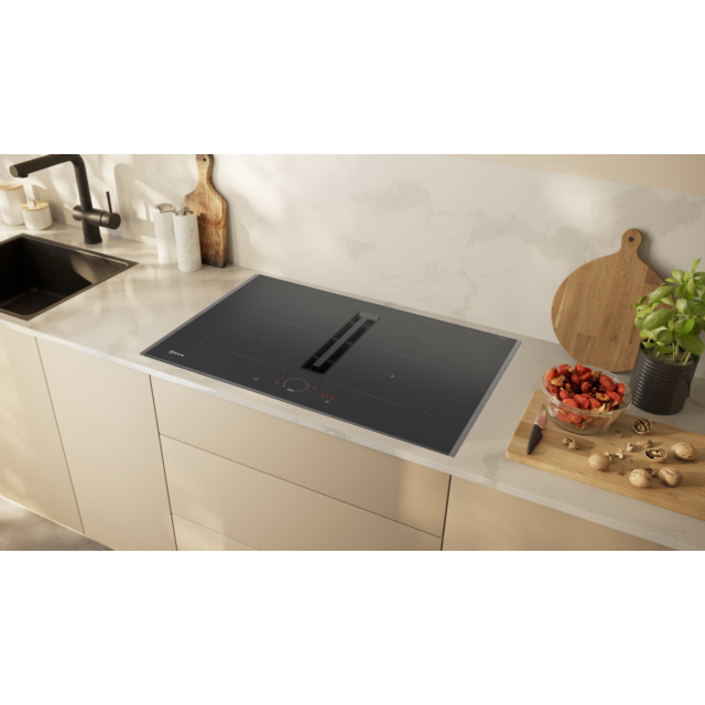 Neff V57THQ4L0 70cm Venting Hob, Built-in dimension 60cm, Twist Touch control, 2 x combiZone + Venti