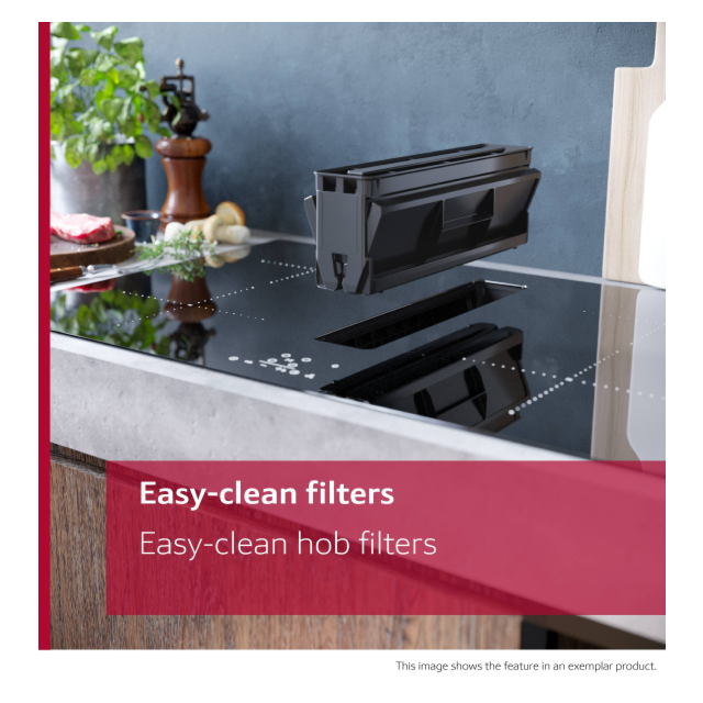 Neff V58PHQ4C0 80cm Venting hob, Twist Touch Control, 2 x Combi Zone + Ventilation, Favourite Button
