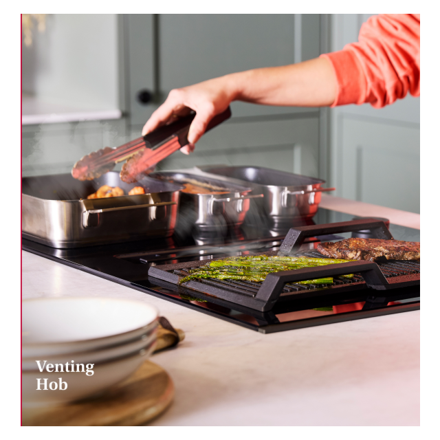 Neff V68AUX4C0 80cm Venting hob, Anthracite Grey Twist pad, 2 x Flex + Ventilation, Favourite Button