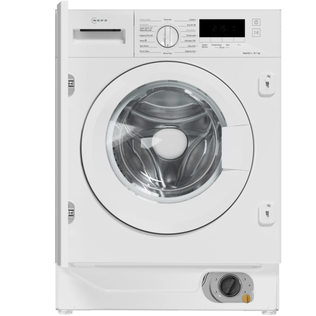 Neff V8340X0GB Built In Washer Dryer – Capacity 8kg/5kg, 1400rpm, Time delay / Time remaining, White