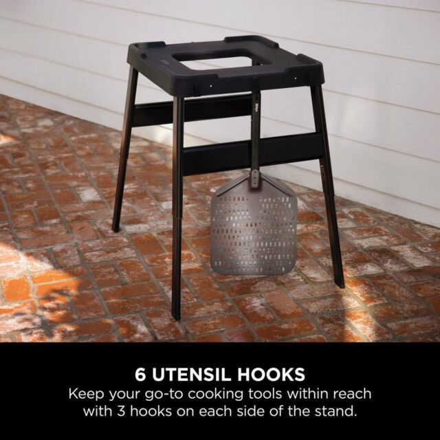 Ninja 4718J800EUUK Woodfire Universal Adjustable Stand + Side Table Black