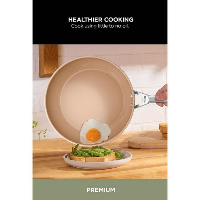 Ninja CW93000UK Cookware 3-Piece Set Apricot + Grey