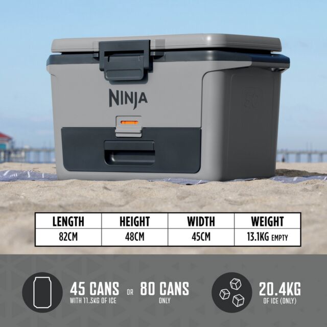 Ninja FB151UKGY Frostvault 50Qt/47L Hard Cooler With Dry Zone - Slate Grey Slate Grey