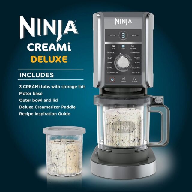 Ninja NC501UK Deluxe 10-In-1 Ice Cream And Frozen Drink Maker Black