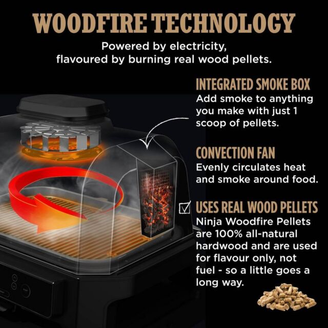 Ninja OG901UK Woodfire Pro Connect Xl Bbq Grill + Smoker