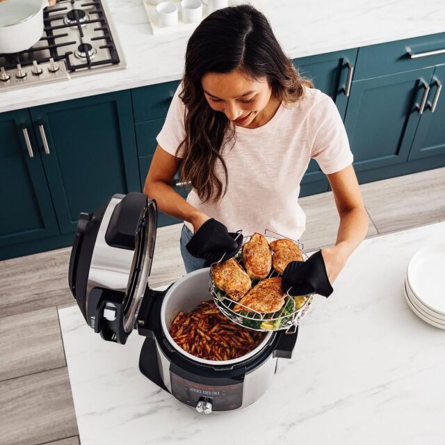 Ninja OL750UK 7.5L 15-In-1 One Lid Multi Cooker & probe - Black / Stainless Steel Stainless Steel