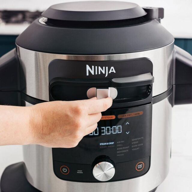 Ninja OL750UK 7.5L 15-In-1 One Lid Multi Cooker & probe - Black / Stainless Steel Stainless Steel