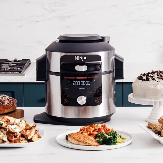 Ninja OL750UK 7.5L 15-In-1 One Lid Multi Cooker & probe - Black / Stainless Steel Stainless Steel