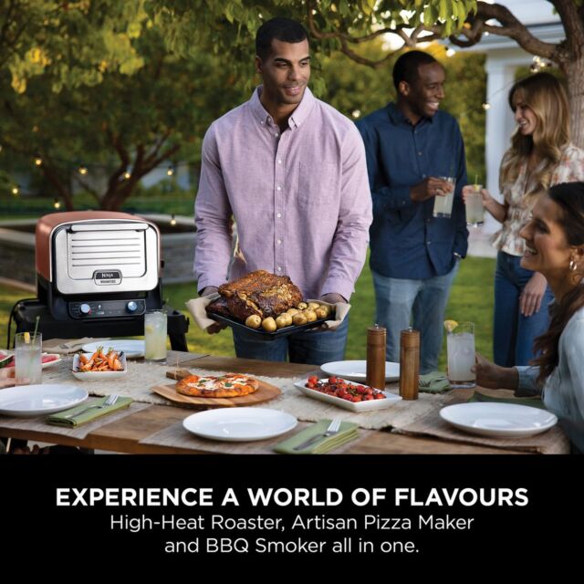 Ninja OO101UK Ninja Woodfire Electric Outdoor Oven - Terracotta/Steel 