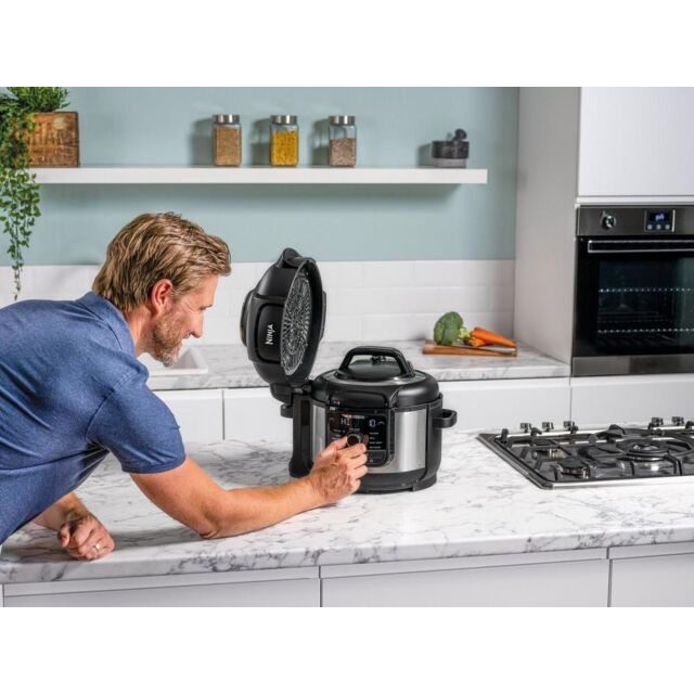 Ninja OP350UK Foodi 9-in-1 Multi-Cooker 6L - Black/Sliver Black