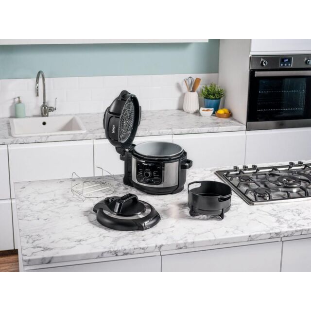 Ninja OP350UK Foodi 9-in-1 Multi-Cooker 6L - Black/Sliver Black
